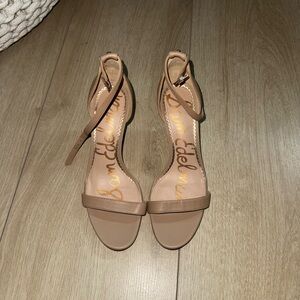 Sam Edelman Tan Ankle Strap Heels